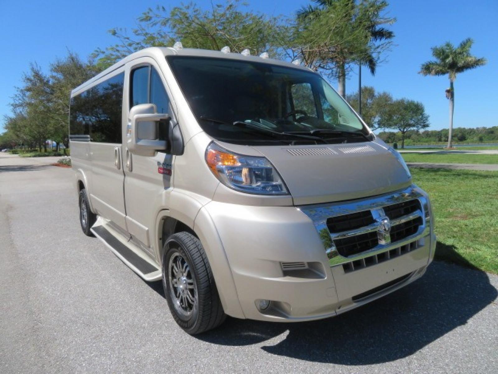 2016 Gold /Tan and Black Leather RAM Promaster (3C6TRVAG5GE) , located at 4301 Oak Circle #19, Boca Raton, FL, 33431, (954) 561-2499, 26.388861, -80.084038 - You are looking at a Gorgeous 2016 Ram Promaster Tempest X Handicap Wheelchair Conversion Van with 30K Original Miles, Lowered Floor, Dual Side Entry Doors, Power Passenger Side Entry Door, 750lb Braunability Wheelchair Lift, 4 Passenger Rear Power Bench Seat/Bed, Navigation, Rear Entertainment, Sur - Photo #10